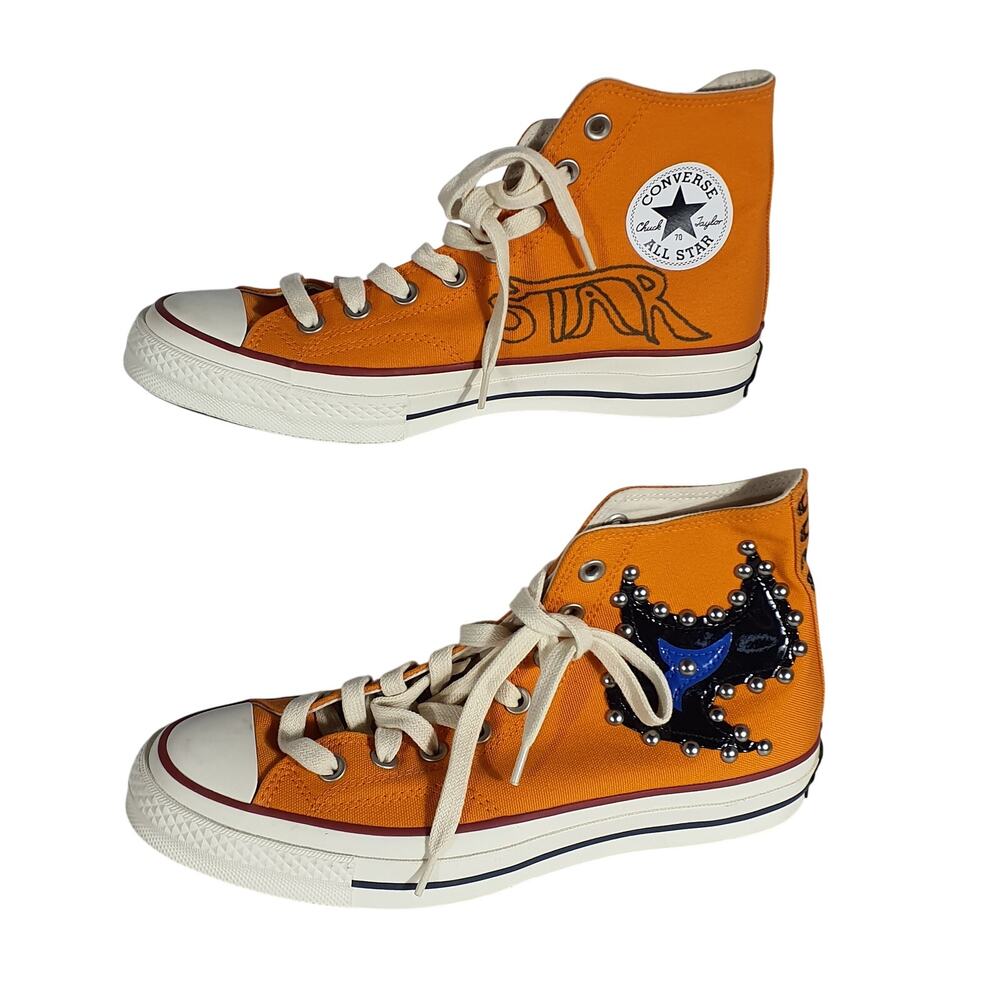 Converse Embellished Orange Chuck 70 Sneakers Size 7.5 US